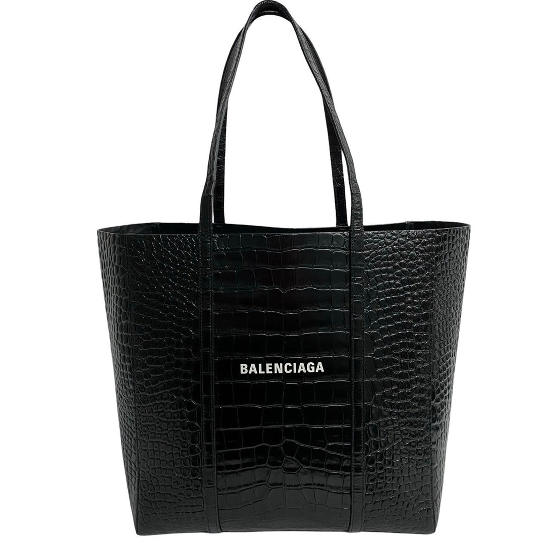 Top Quality Balenciaga Leather Everyday Tote Bag Black