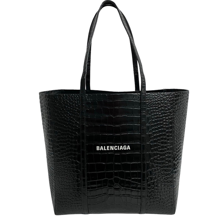 Top Quality Balenciaga Leather Everyday Tote Bag Black