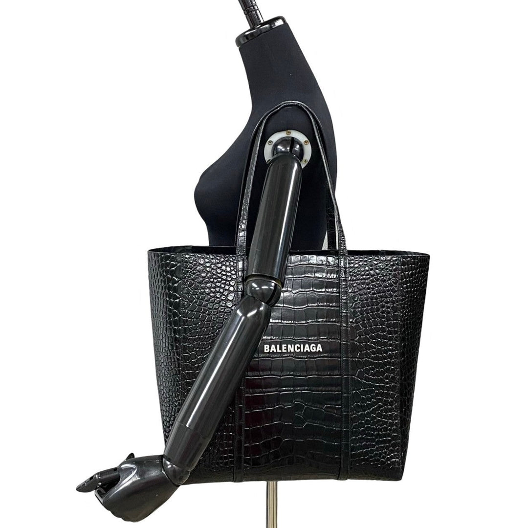 Top Quality Balenciaga Leather Everyday Tote Bag Black
