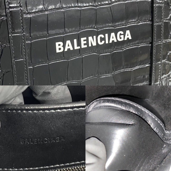 Top Quality Balenciaga Leather Everyday Tote Bag Black