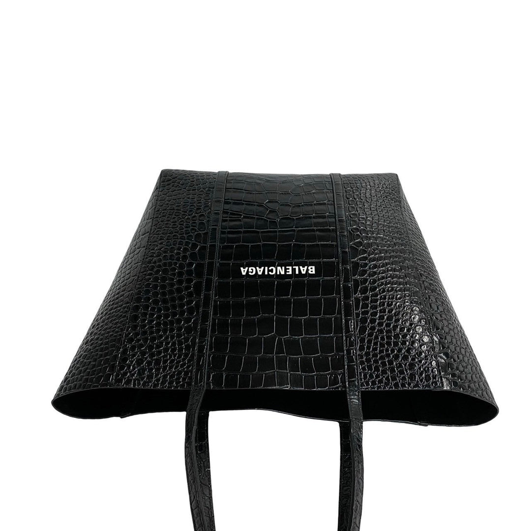 Top Quality Balenciaga Leather Everyday Tote Bag Black