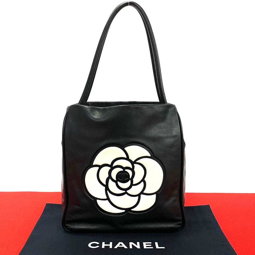 Top Quality Chanel Camellia Logo Lambskin Tote Bag