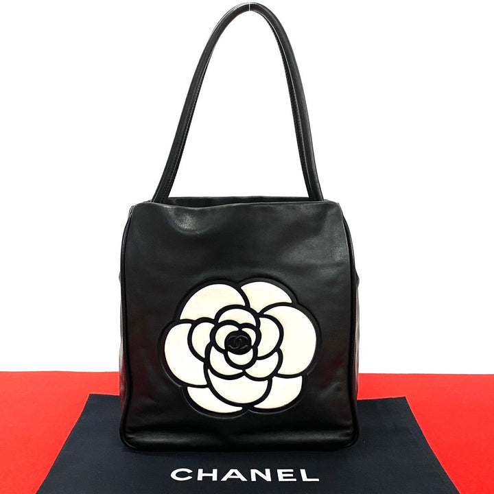 Top Quality Chanel Camellia Logo Lambskin Tote Bag