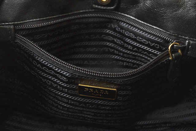Prada Nylon 2way Handbag/Shoulder Bag Black