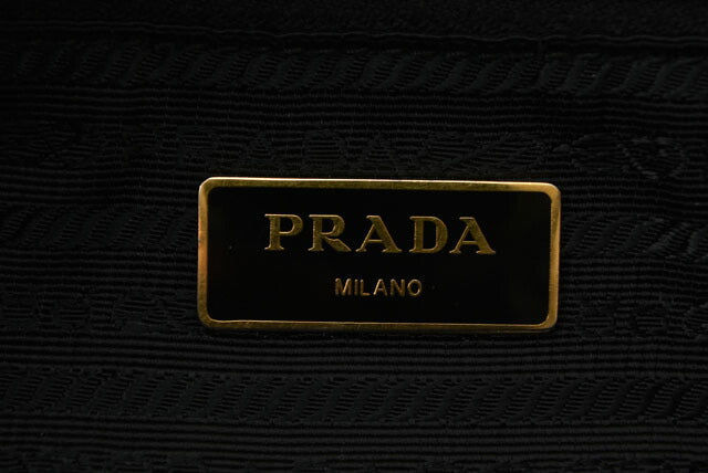Prada Nylon 2way Handbag/Shoulder Bag Black