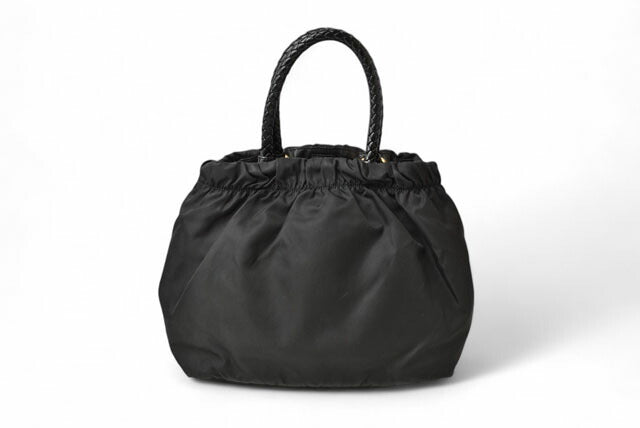 Prada Nylon 2way Handbag/Shoulder Bag Black