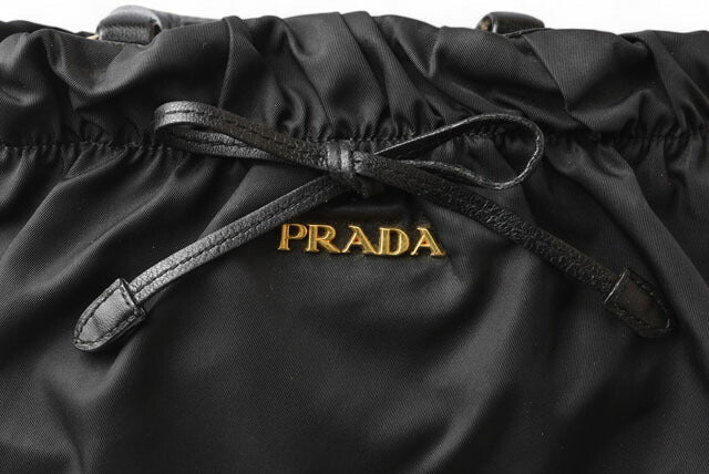 Prada Nylon 2way Handbag/Shoulder Bag Black