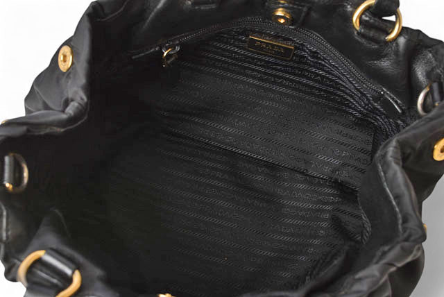 Prada Nylon 2way Handbag/Shoulder Bag Black