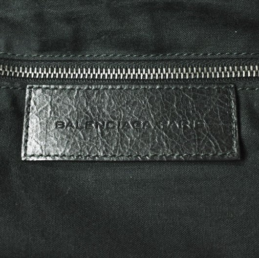 Top Quality Balenciaga Leather Day Messenger Bag Black