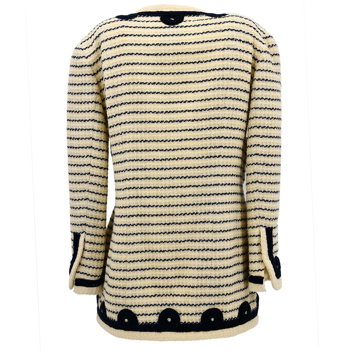 Top Quality Chanel Collarless Jacket Navy #36