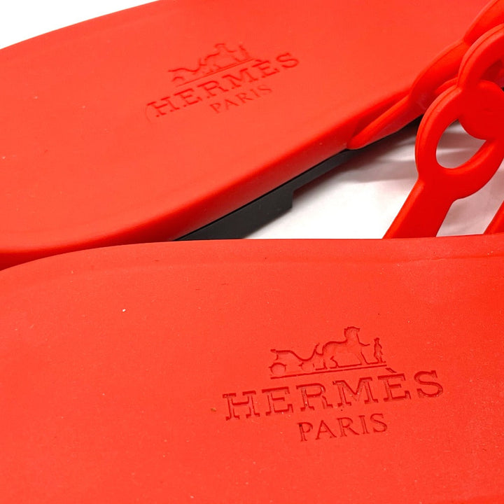 Hermes シェーヌダンクル リヴァージュ サンダル ラバー レディース