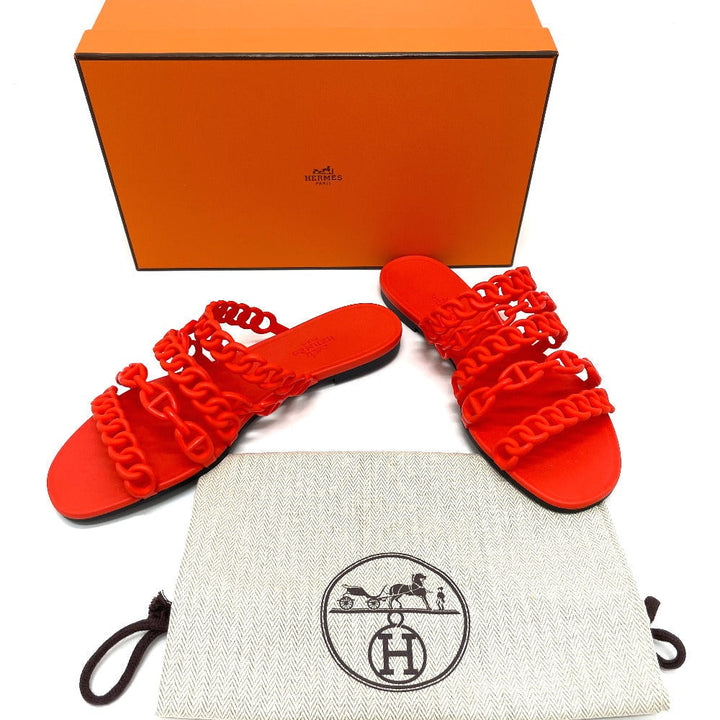 Hermes シェーヌダンクル リヴァージュ サンダル ラバー レディース