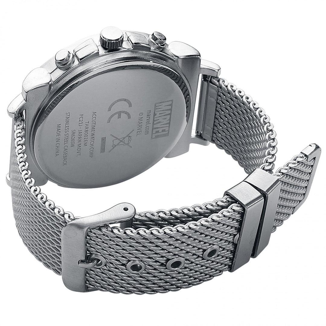 Marvel Comics Thor's Hammer Mjolnir Watch with Metal Band