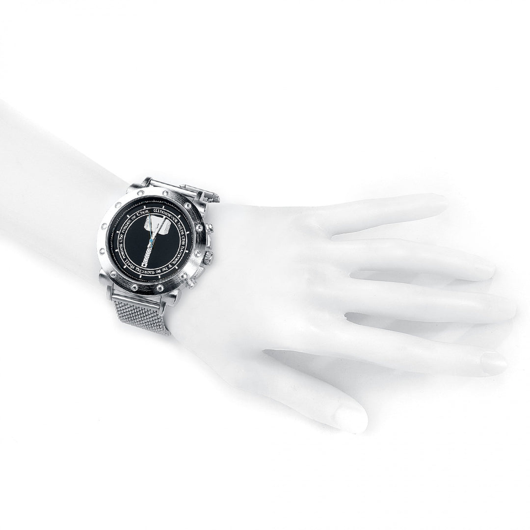 Marvel Comics Thor's Hammer Mjolnir Watch with Metal Band