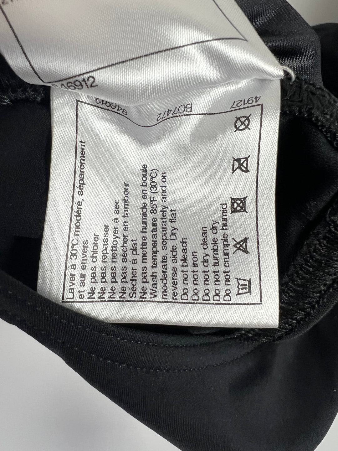 Top Quality Chanel 21M Black Swim Top with Crystal CC Pearl Detail Size FR 34 (UK 6)