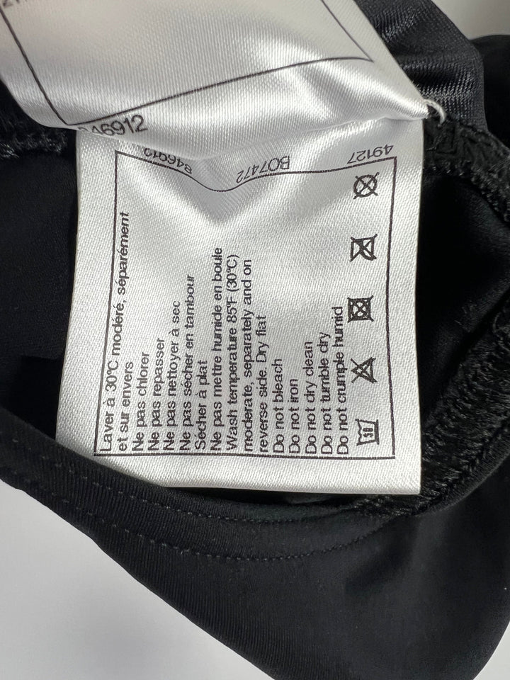 Top Quality Chanel 21M Black Swim Top with Crystal CC Pearl Detail Size FR 34 (UK 6)
