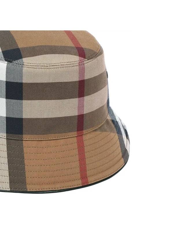 Burberry Checked Cotton Bucket Hat Brown