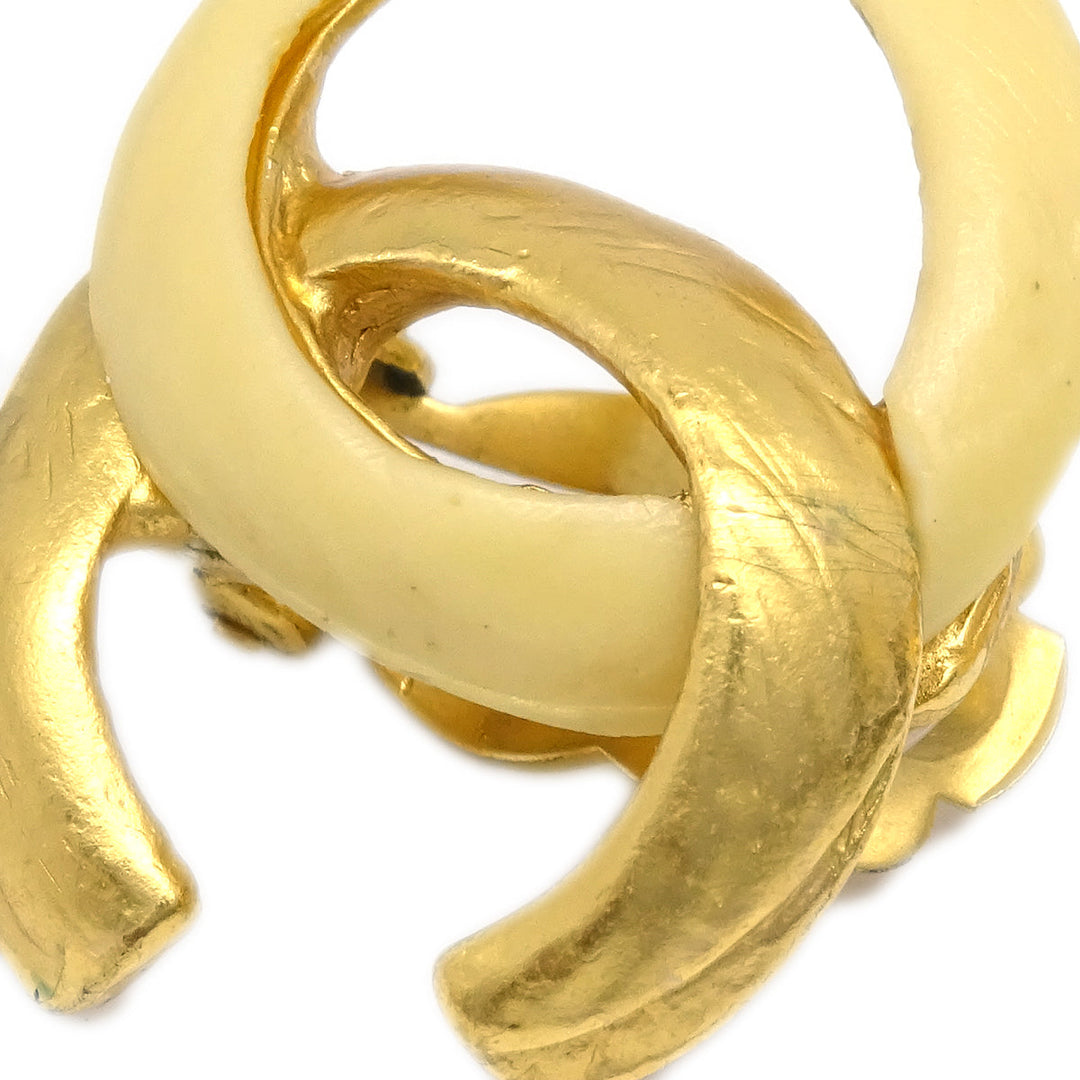 Top Quality Chanel CC Earrings Clip-On Gold 00T