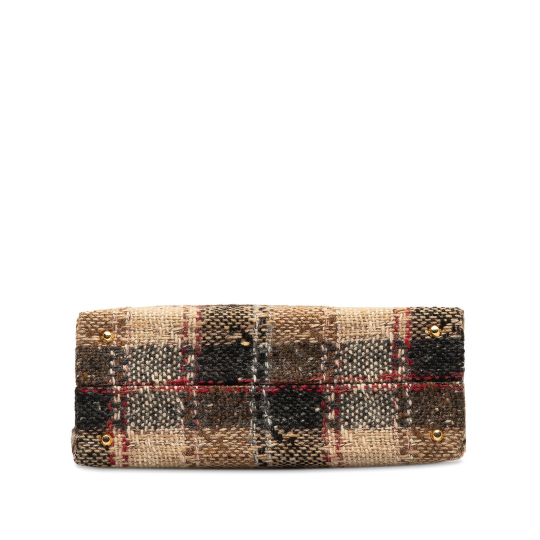 BURBERRY Plaid Wool Handbag