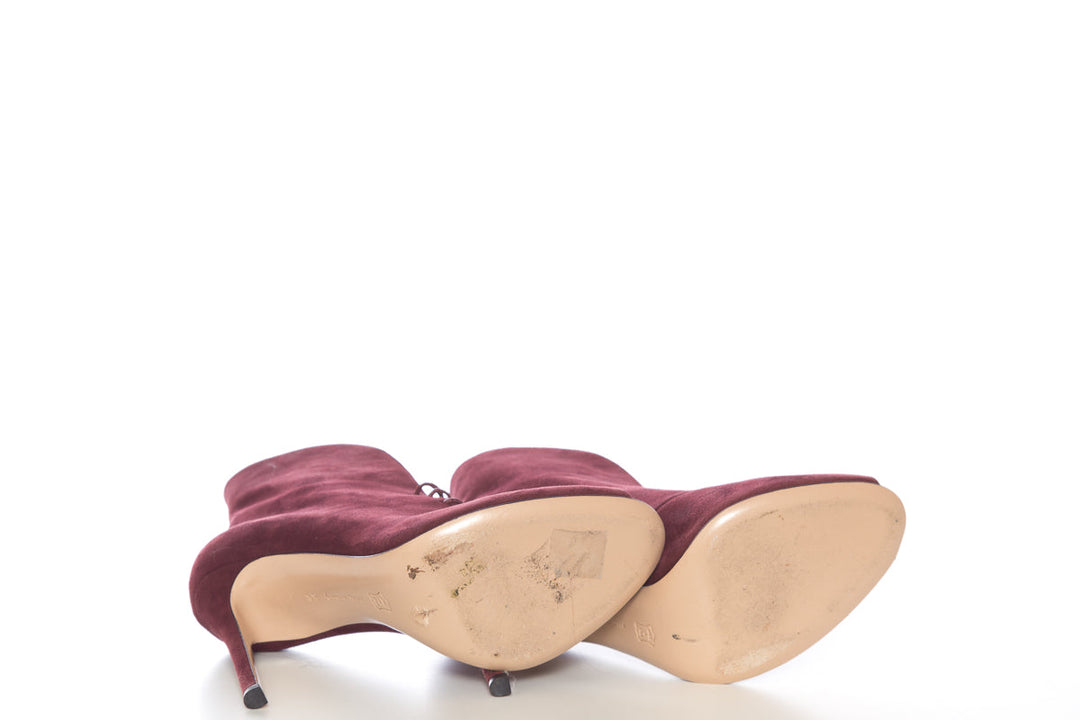 Gianvito Rossi Burgundy Boots SZ 38