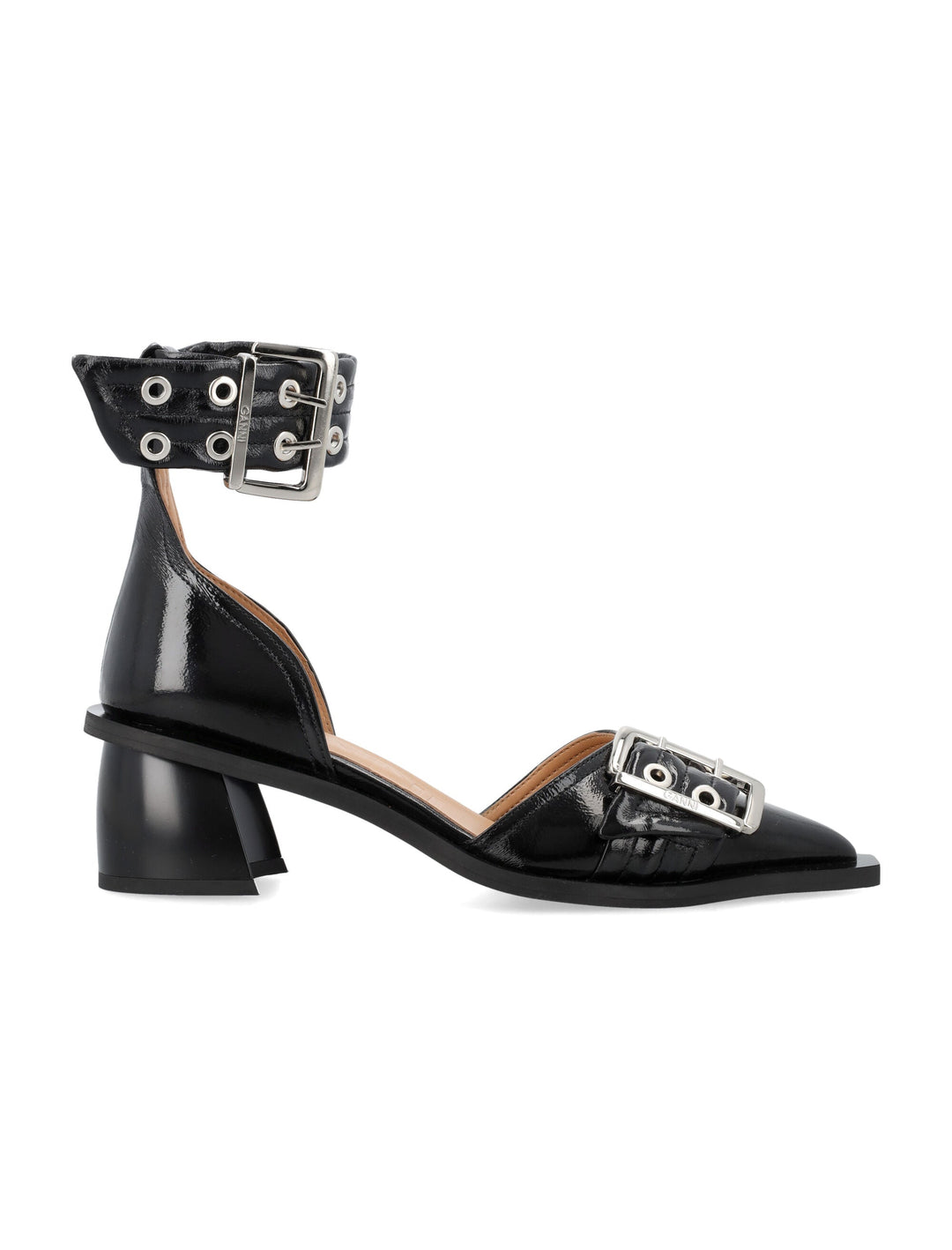 CHUNCKY BUCKLE OPEN-CUT PUMPS