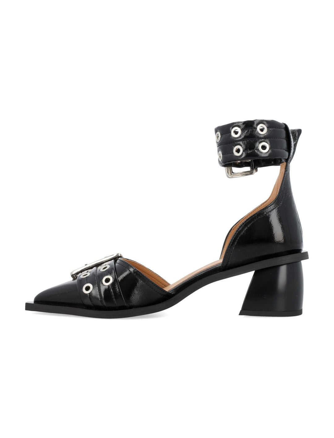 CHUNCKY BUCKLE OPEN-CUT PUMPS