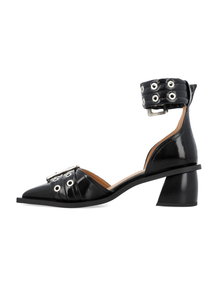 CHUNCKY BUCKLE OPEN-CUT PUMPS