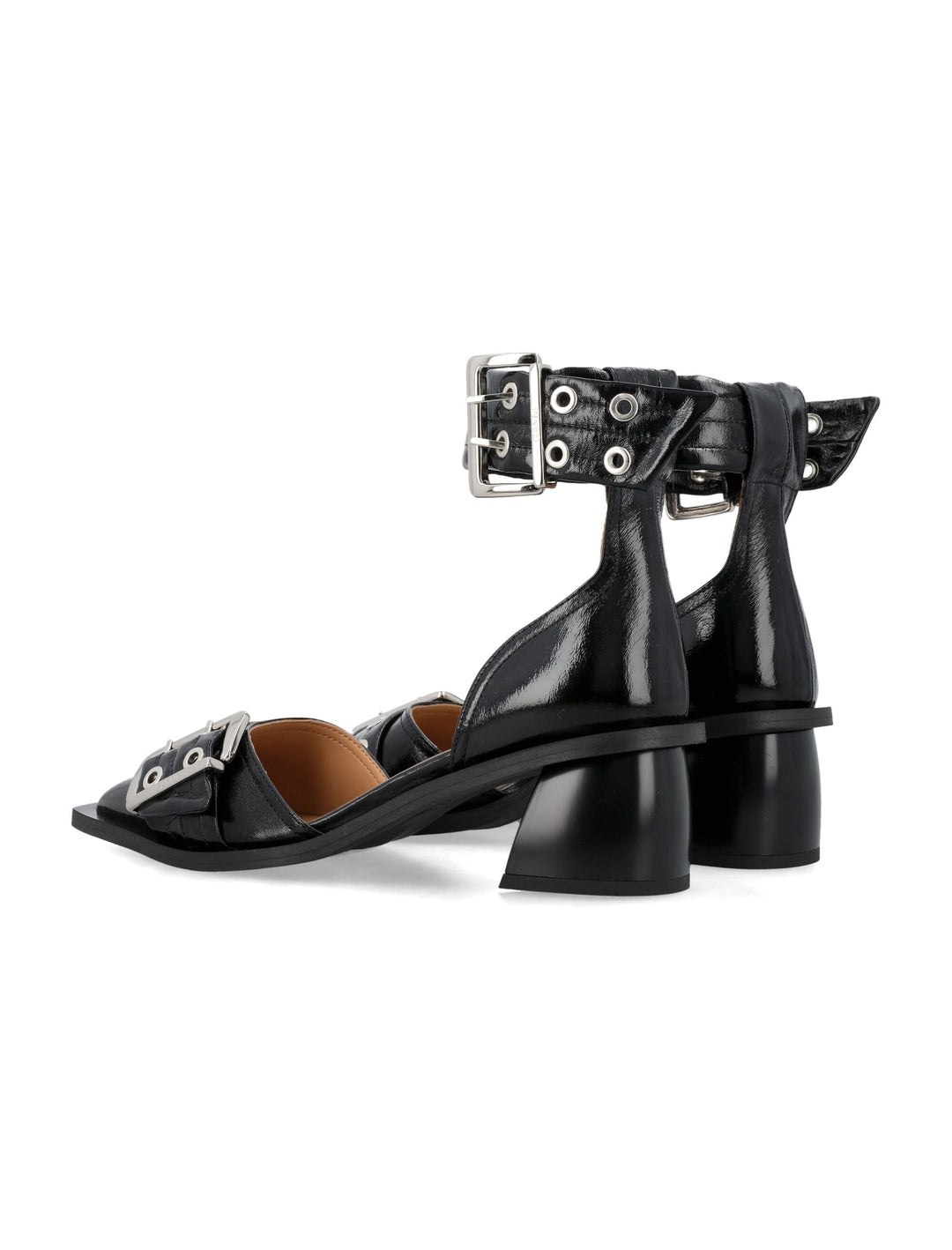 CHUNCKY BUCKLE OPEN-CUT PUMPS