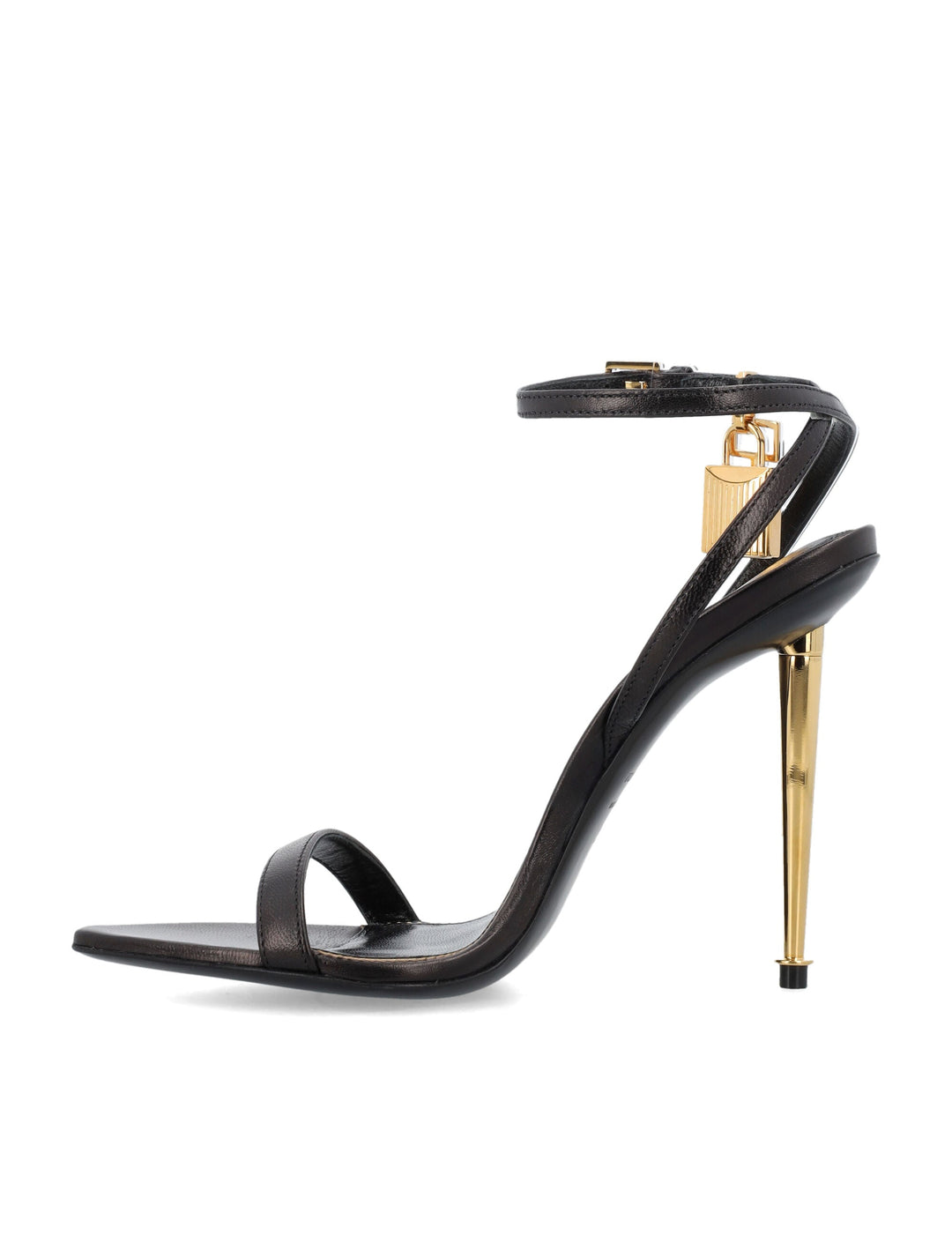 PADLOCK POINTY NAKED SANDAL
