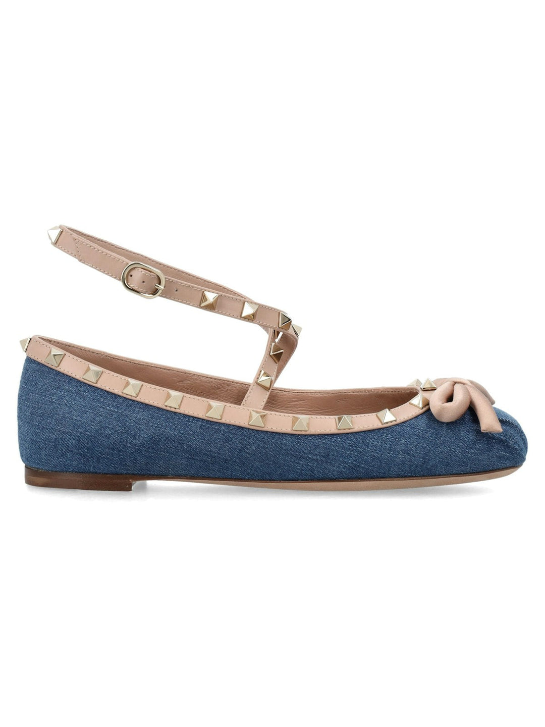 ROCKSTUD DENIM BALLERINA