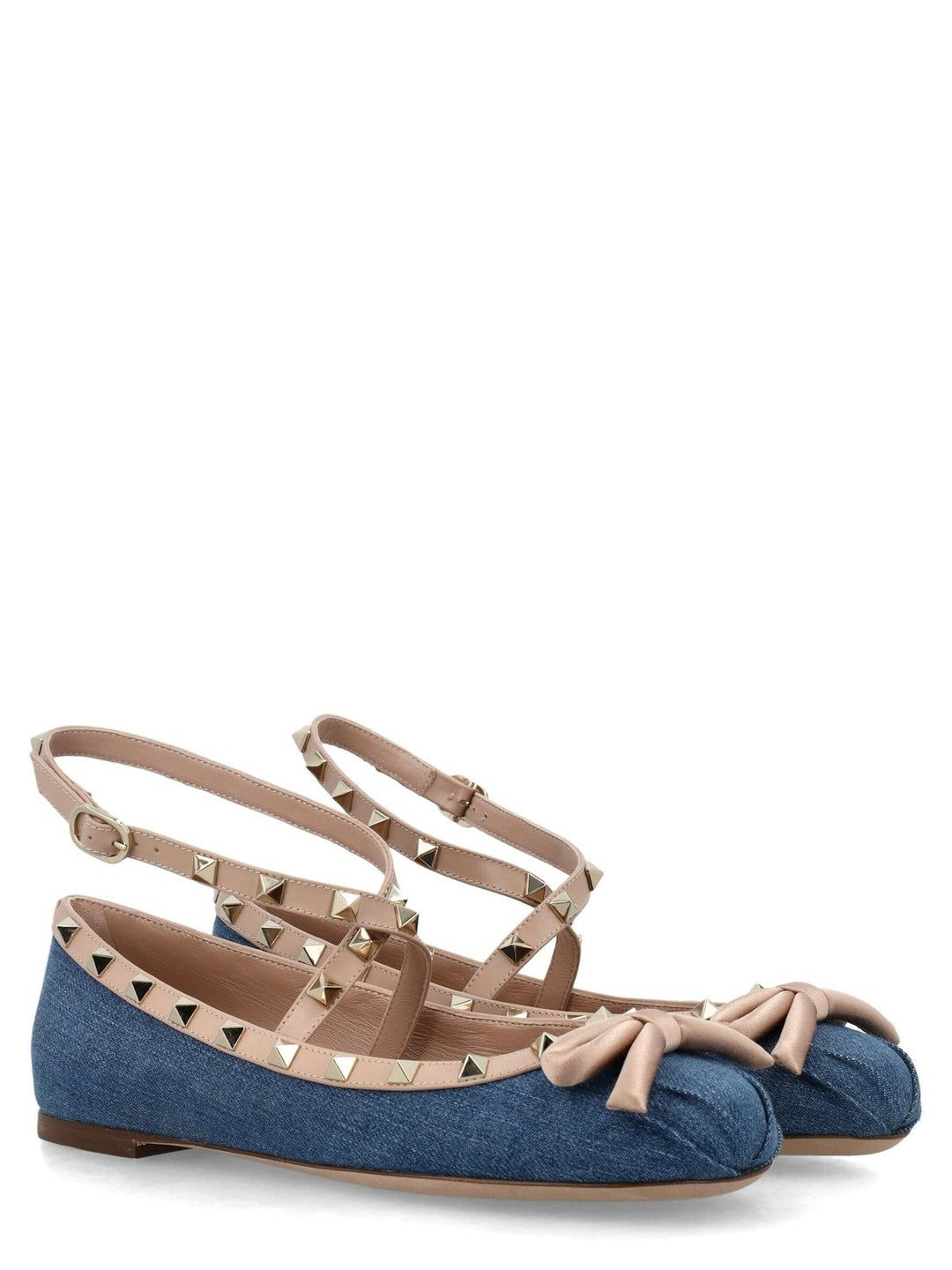ROCKSTUD DENIM BALLERINA