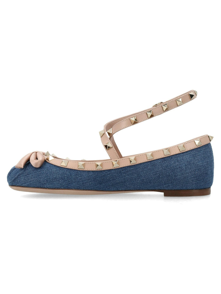 ROCKSTUD DENIM BALLERINA