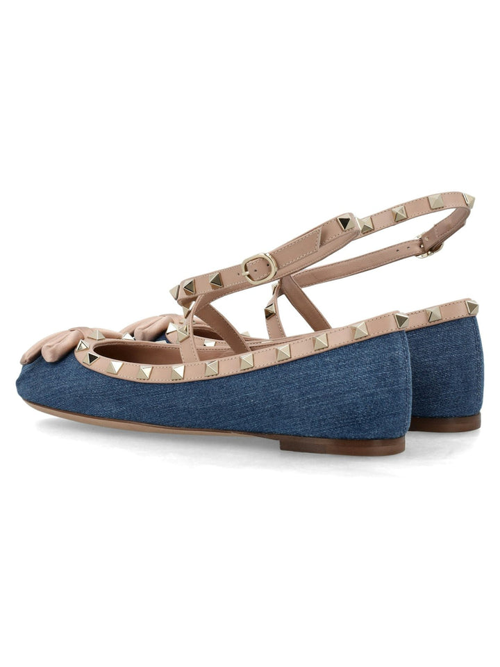 ROCKSTUD DENIM BALLERINA