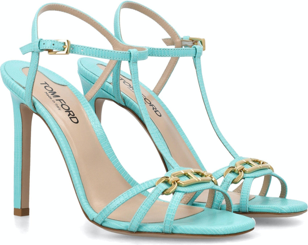 STAMPED LIZARD LEATHER WHITNEY SANDAL