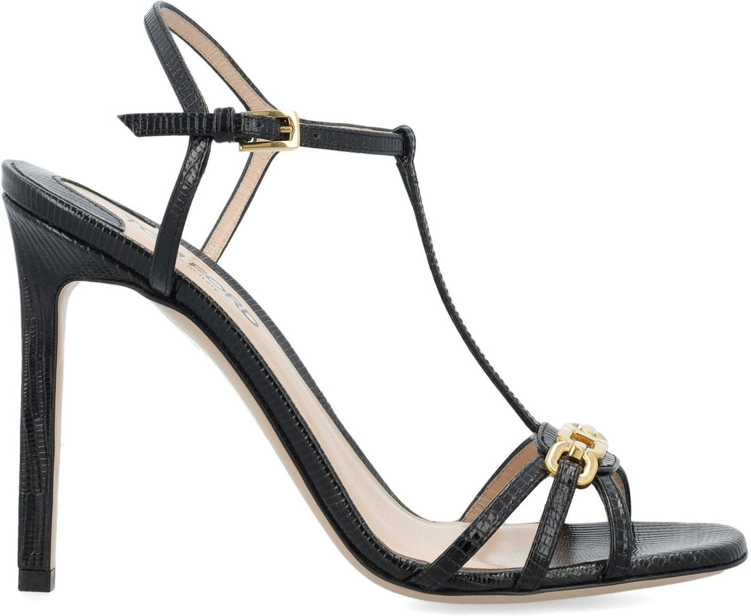STAMPED LIZARD LEATHER WHITNEY SANDAL