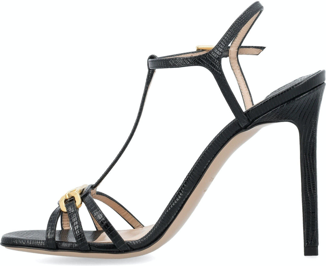 STAMPED LIZARD LEATHER WHITNEY SANDAL