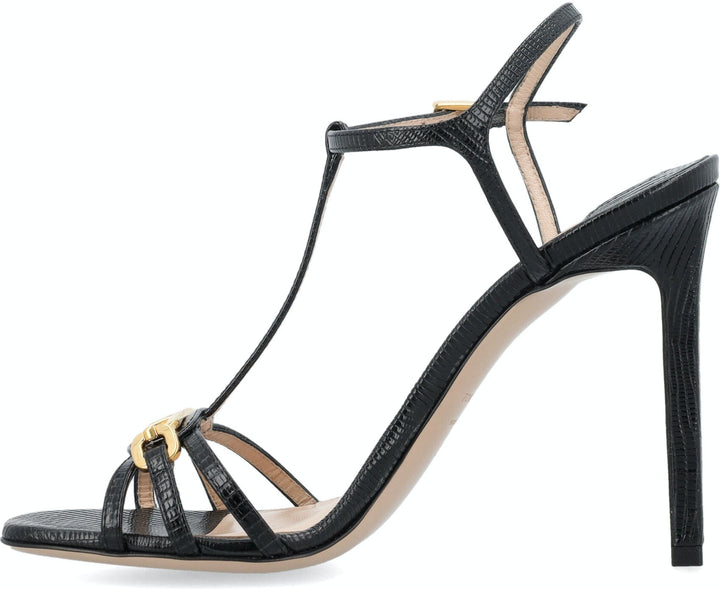 STAMPED LIZARD LEATHER WHITNEY SANDAL