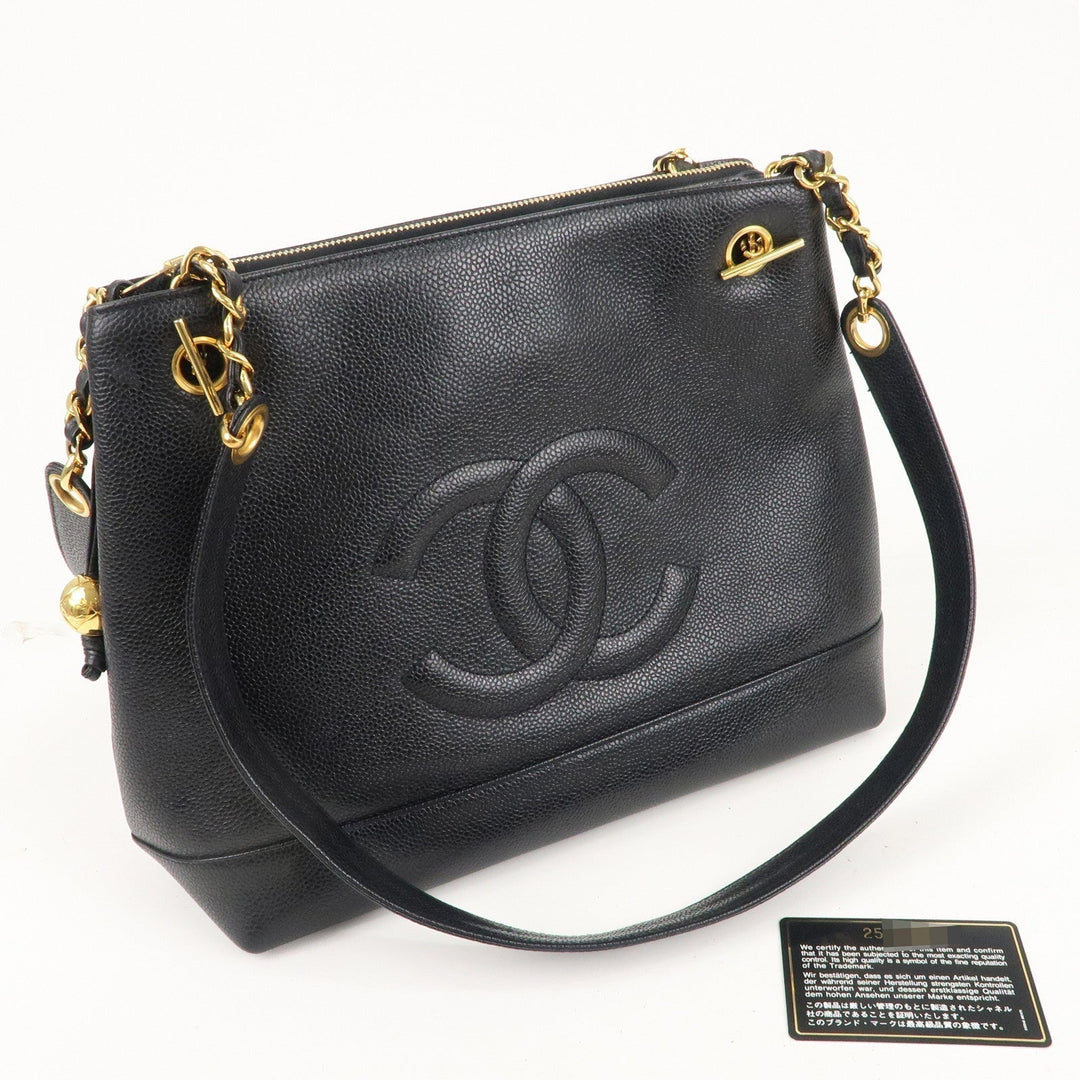 Top Quality Chanel Caviar Skin Coco Mark Chain Tote Bag Shoulder Bag