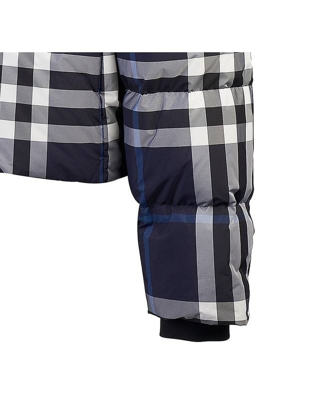 Burberry Check Crop Padding Night Blue