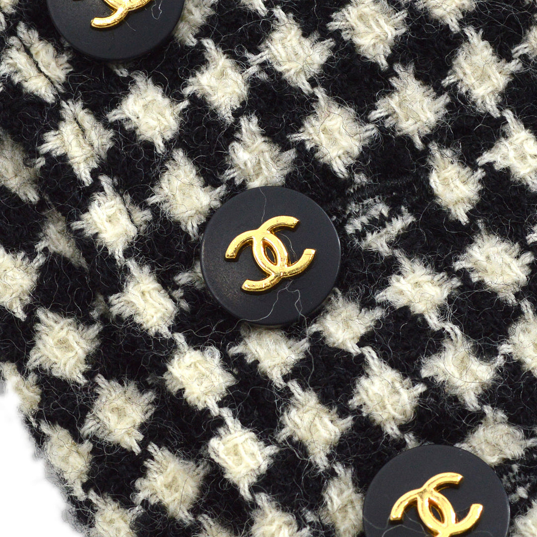 Top Quality Chanel Coat Black White 96A #36