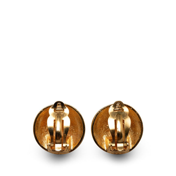 Top Quality Chanel Vintage Coco Rope Motif Earrings Gold
