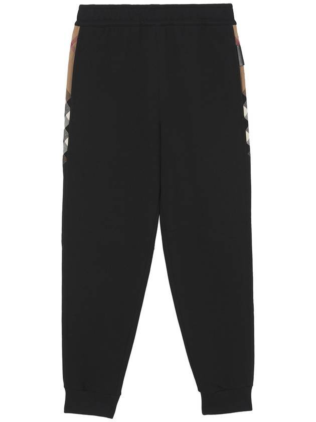 Burberry Check Panel Jogger Track Pants Black