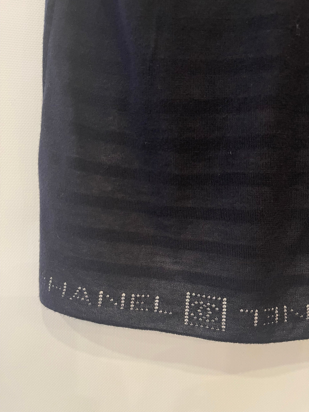 Top Quality Chanel 09P Navy and White Sleeveless Hoodie Top with Logo Details Size FR 42 (UK 14)