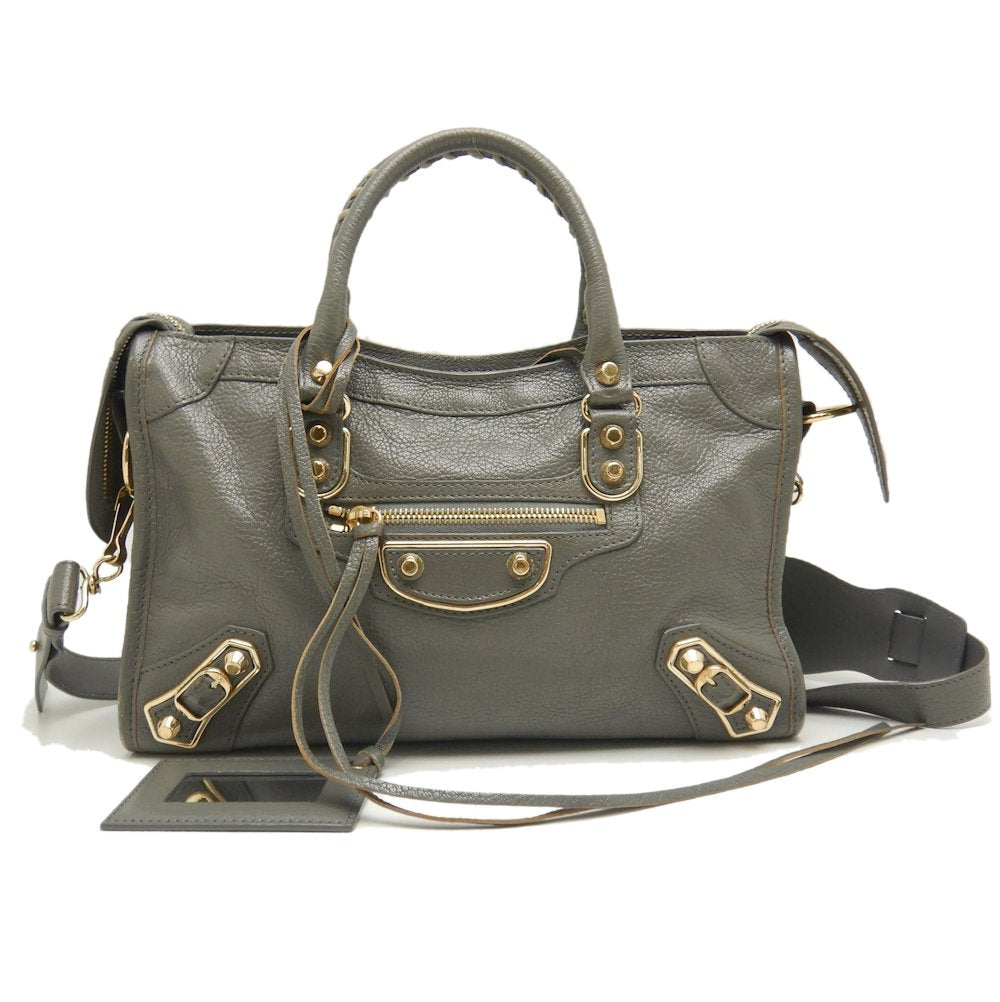 Top Quality Balenciaga Metallic Edge City Leather Handbag
