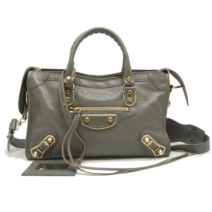 Top Quality Balenciaga Metallic Edge City Leather Handbag