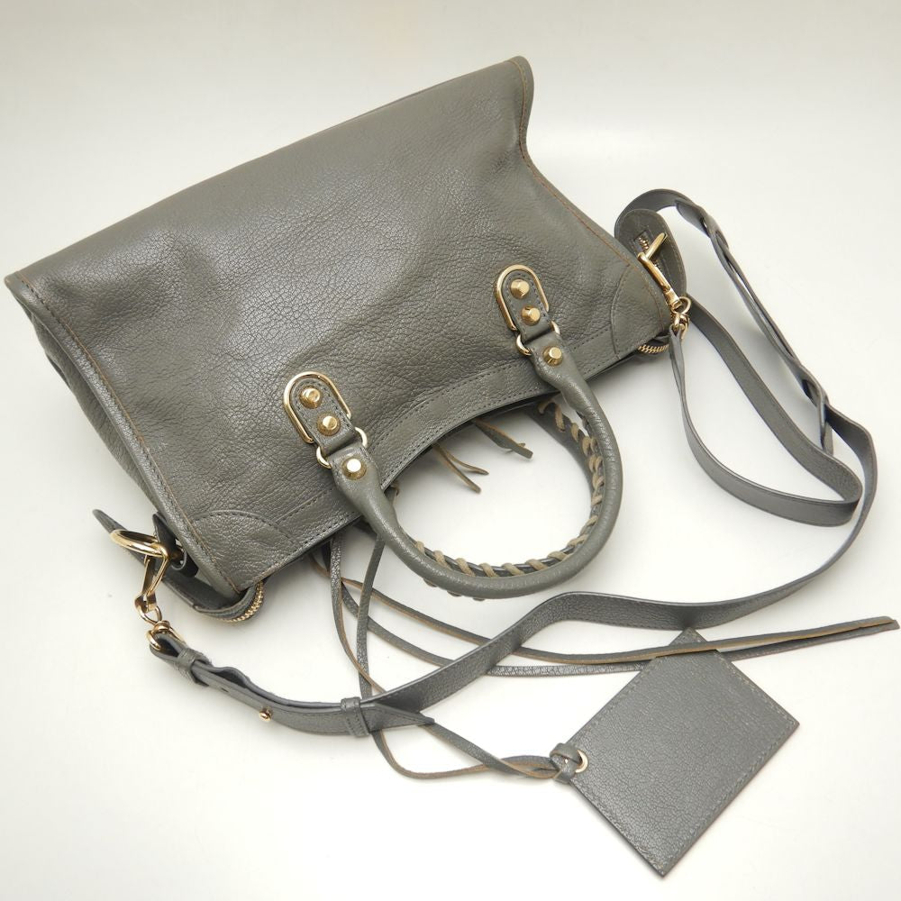 Top Quality Balenciaga Metallic Edge City Leather Handbag