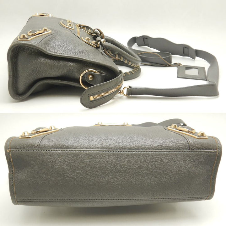 Top Quality Balenciaga Metallic Edge City Leather Handbag