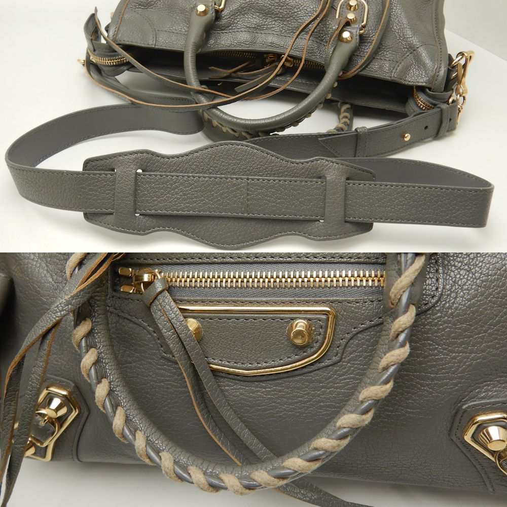 Top Quality Balenciaga Metallic Edge City Leather Handbag