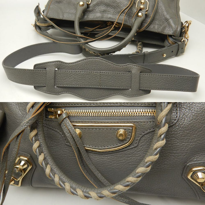 Top Quality Balenciaga Metallic Edge City Leather Handbag