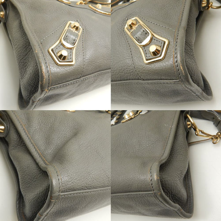 Top Quality Balenciaga Metallic Edge City Leather Handbag